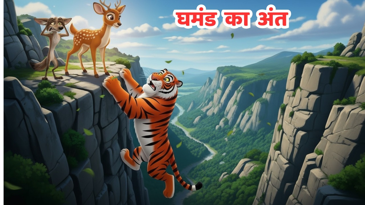 एक घमंडी बाघ और समझदार हिरण की कहानी // Panchatantra Ki Kahaniyan // Hindi Cartoon // Moral Story