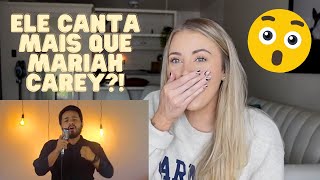 AMERICAN REACTS TO GABRIEL HENRIQUE- I WANT TO KNOW WHAT LOVE IS- (MARIAH CAREY COVER)