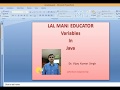 Variables in Java