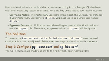 Troubleshooting Peer Authentication Failed for User "db_user" in PostgreSQL
