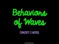 Wave Behaviors Quiz
