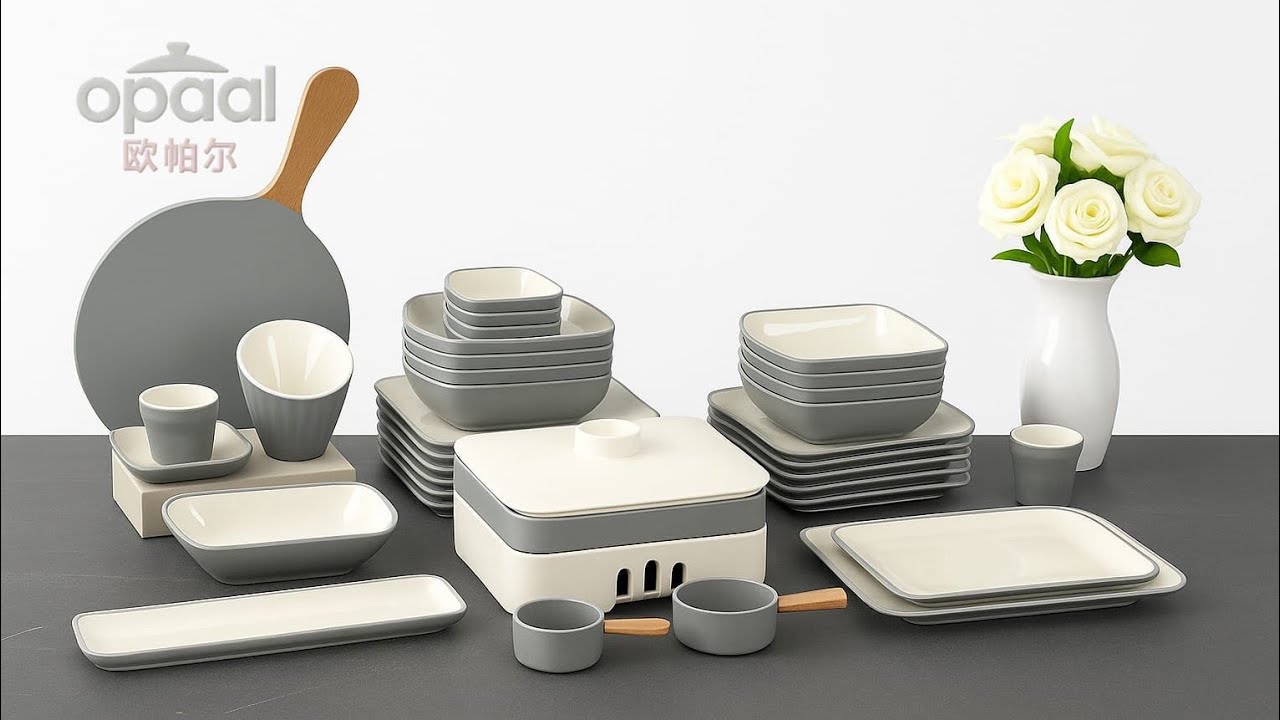 طقم اركو ميلامين أمن للميكروويف وغسالة الاطباق بالوان مناسبة لكل الأذواق 40 قطعة 