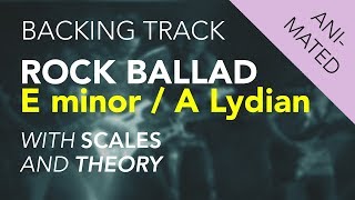 Vignette de la vidéo "Backing Track: Rock Ballad E Minor and A Lydian (E major)"