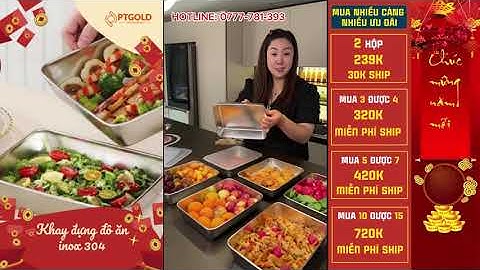 Khay Inox 304 Đựng Thực Phẩm Có Nắp Đậy