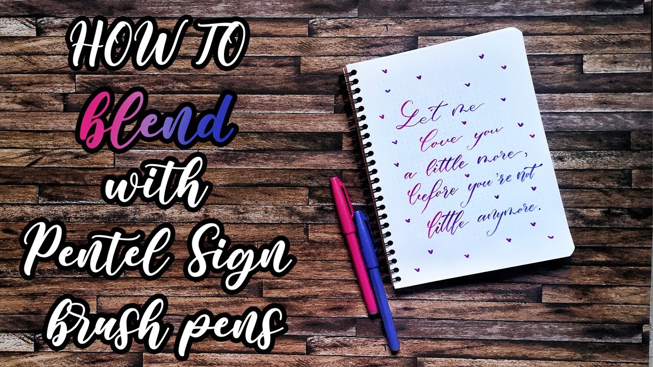How to blend with Pentel sign brush pens - YouTube
