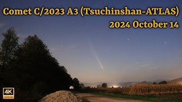 Comet C/2023 A3 (Tsuchinshan-ATLAS) setting on 2024 October 14 (4K video)