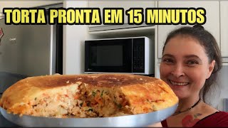 TORTA DE FRANGO MAIS RÁPIDA QUE JÁ FIZ/ SEM FORNO PRONTA EM 15 MINUTOS