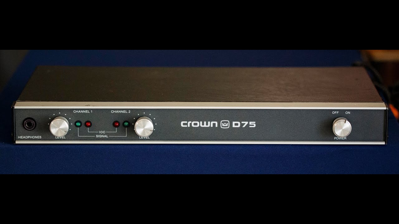 Crown D75 Power Amplifier: Vintage Audio Review Episode #163 - YouTube
