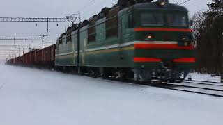 ВЛ80С-614 (БЧ, ТЧ-3 Барановичи) с грузовым поездом