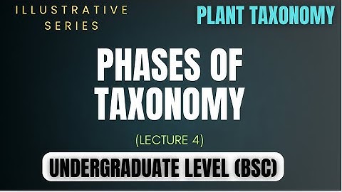 Phases of Taxonomy || Plant taxonomy || L4