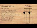 Jason Mraz - I'm Yours UKULELE TUTORIAL W/ LYRICS