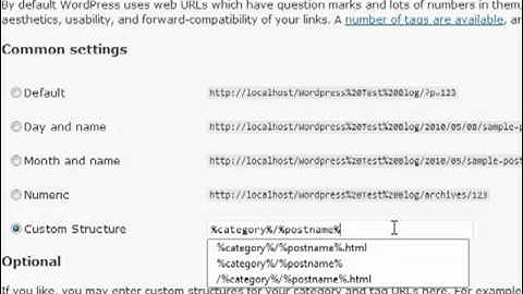 "Wordpress Made Simple" - Permalink Settings