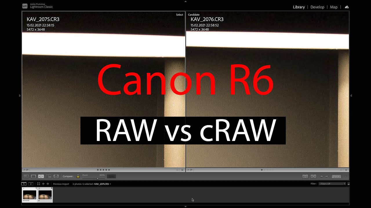 Canon R6 cRAW vs RAW | сравнение ужатого формата cRAW против