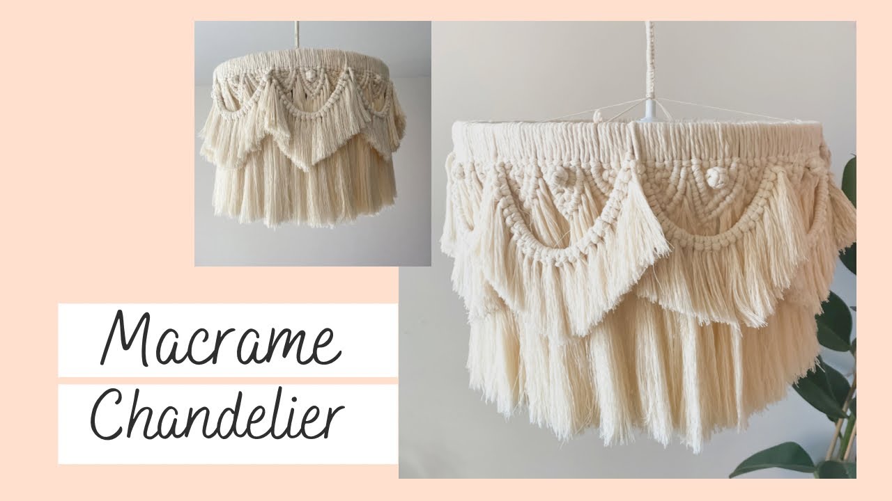 Tutorial Macrame Lampshade (Chandelier) ll DIY Home decor ll  Makrome Avize ll DIY