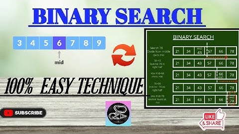 Binary search examples | Successful search | 100% easy method of search | explained in kannada
