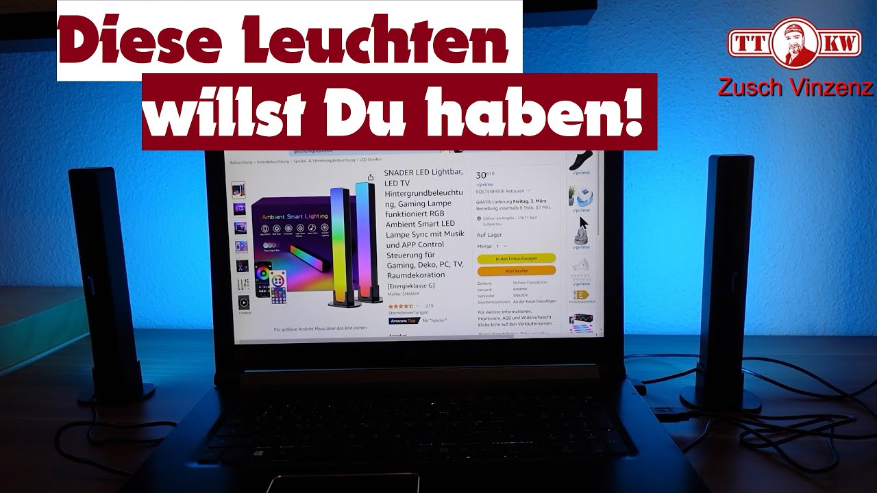 Xantron LED Lightbar – RGB Gaming-Beleuchtung, Ambilight Für TV, App & Sprachsteuerung, Musik-synchron