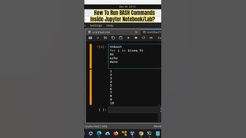 How To Run BASH Commands Inside Jupyter Notebook/Lab?