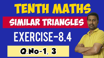 Ap Tenth Class Maths Similar Triangles|Exercise-8.4|Q.No-1, 3
