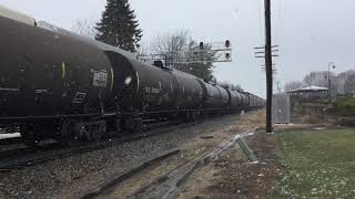Throwback Thursday: BNSF 5108 West (vehicles) meets BNSF 5191 East (manifest) Rochelle, IL 04/15/18