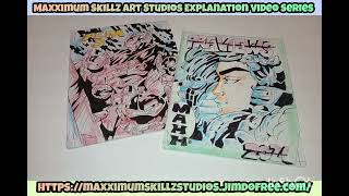 Old school comic book media explanation of unique manga series