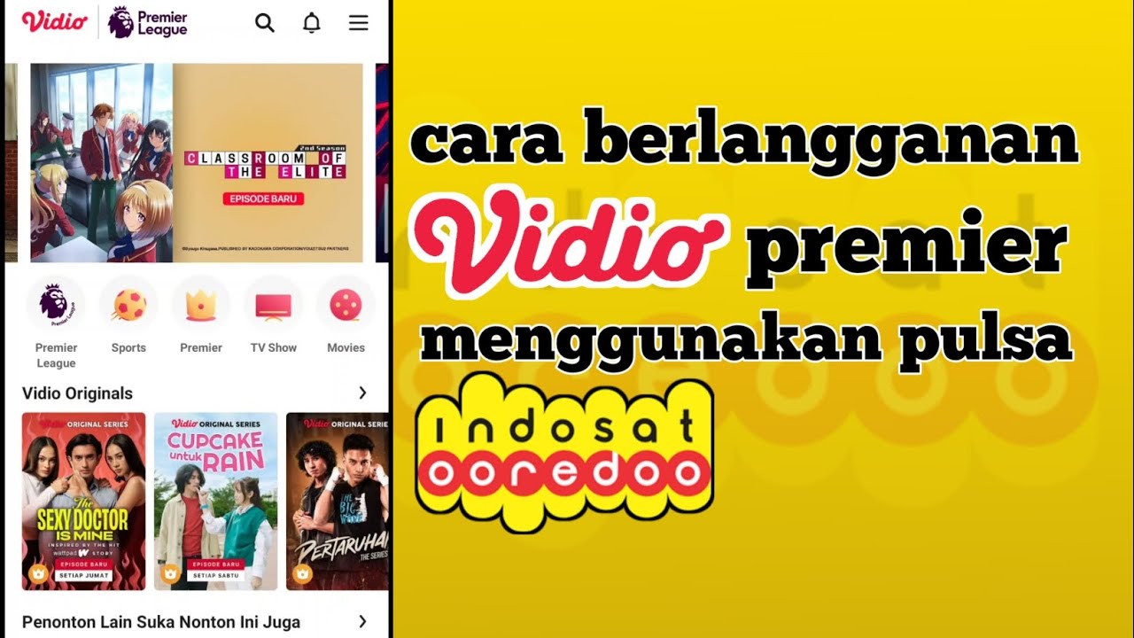 Cara Berlangganan Vidio Premier Dengan Pulsa Indosat Terbaru YouTube