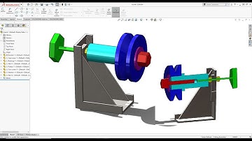 How to make a Pulley Support Assembly in SolidWorks! Tutorial, Learn from homee! :D