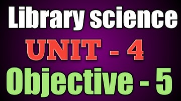 Library science #UNIT - 4 #Objective[Q+Ans] #Anant information