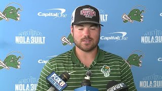 Tulane's Brennan Lambert on AAC Championship, playing LSU in baseball regional opener, May 29, 2023
