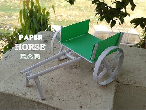 How To Make Paper Bullock Cart - Horse Cart - Easy Way - Toy For Kids Story Games