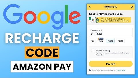 Google Play Recharge Code Amazon Pay | Google Play Recharge Code Amazon | Amazon Pay Google Play