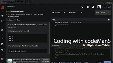 Learn JavaScript | Codewars 6 kyu Season 2 - Multiplication Table