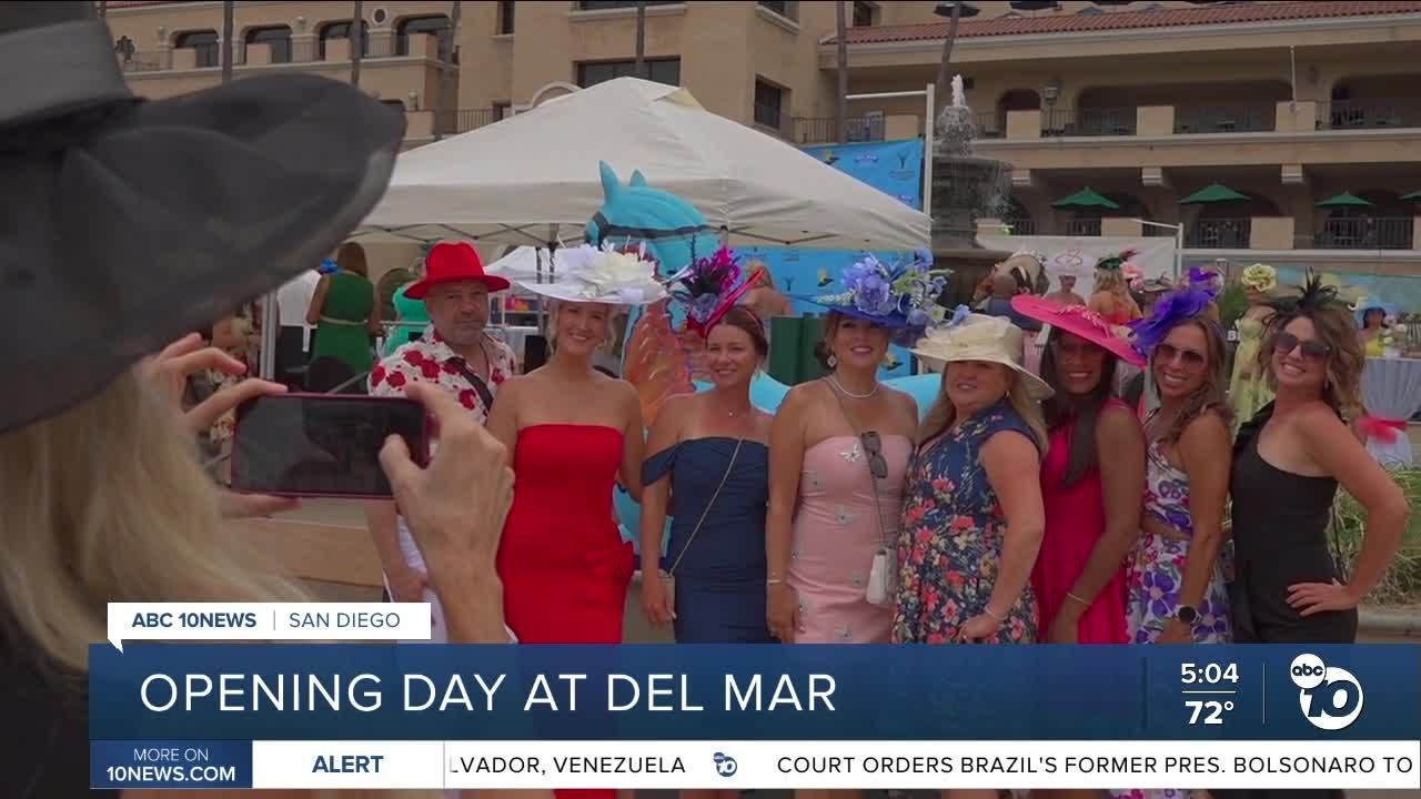 First time and long time fans embrace Del Mar Opening Day; some with hats and outfits