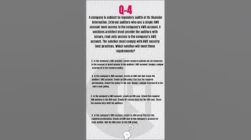 AWS SAA-C03: Secure Cross-Account Access for Auditors with IAM Role & External ID