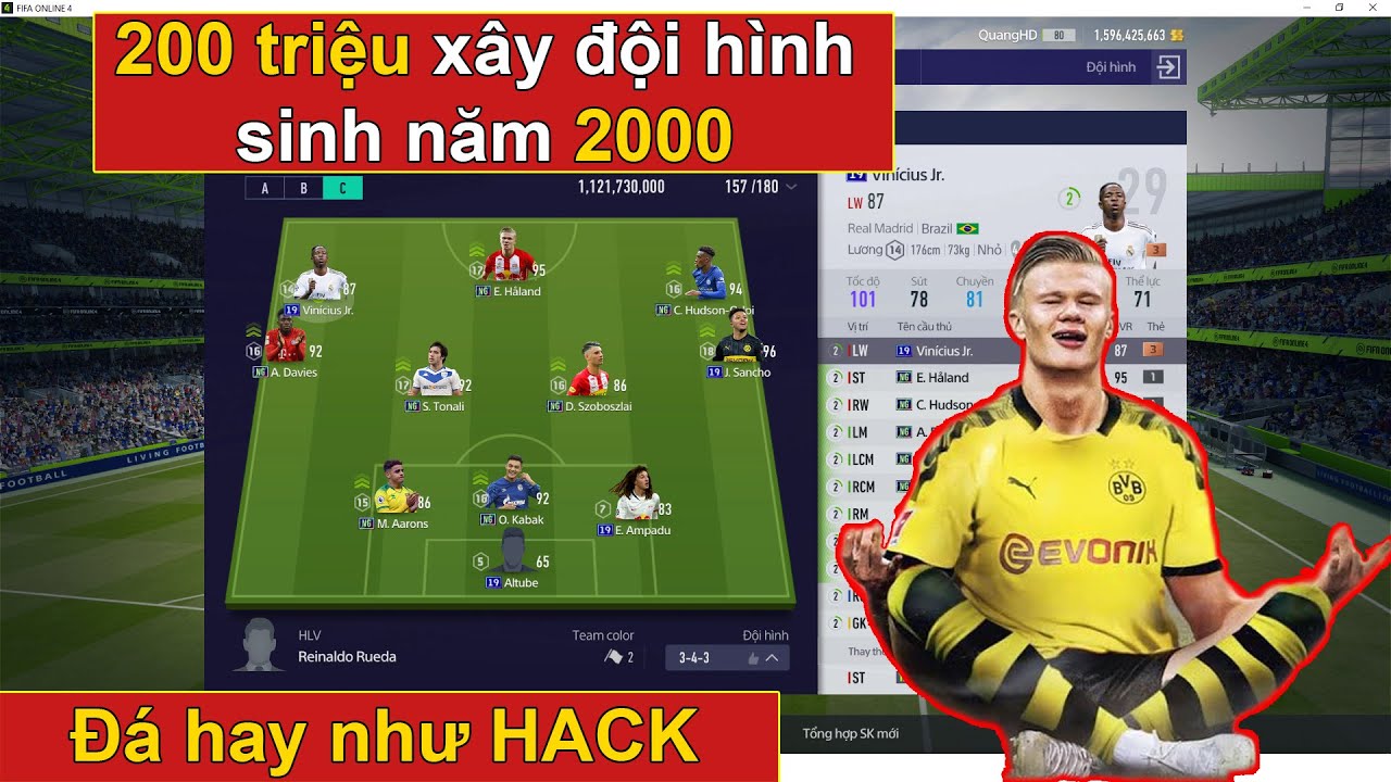 [FIFA Online 4] Chỉ cách 200 triệu xây đội hình sinh năm 2000 bá đạo trên từng hạt gạo