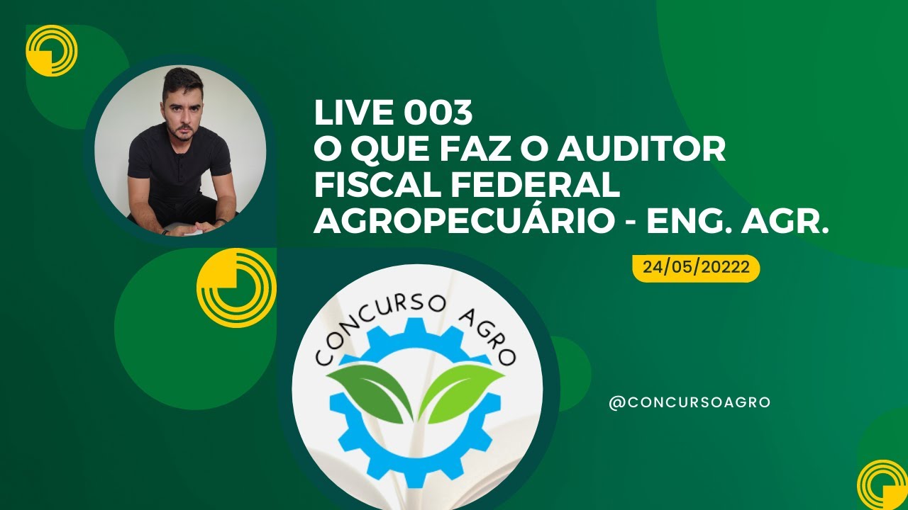 LIVE 003 O QUE FAZ UM AUDITOR FISCAL FEDERAL AGROPECU RIO 