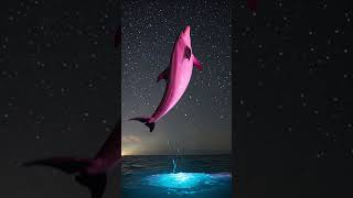Glowing Neon Ocean &amp; Bioluminescent Pink Dolphin ASMR (Deep Sleep 4K) 🌊