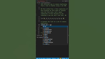 Remove Duplicates with 2 lines in Python! #shorts #coding #ai #python #programming #computerscience