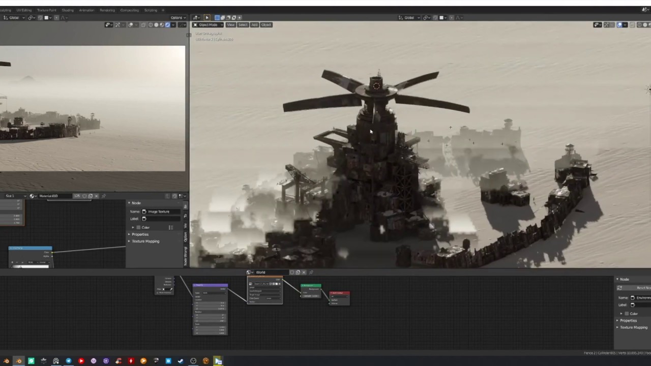 Postapocalyptic desert Environment breakdown - Blender 2.8, Eevee - YouTube