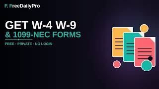 Information How to Get Official W-4, W-9, 1099-NEC Forms Free Online News