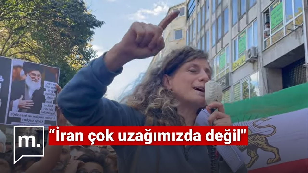 İstanbul’daki İran Konsolosluğu önünde #MahsaAmini protestosu