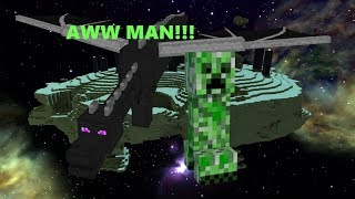 I Beat the Ender Dragon USING Creeper Aww Man sounds