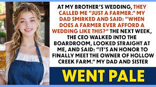 My Dad Called Me “Just a Farmer” at My Brother’s Wedding—Then the CEO Walked Into His Boardroom...