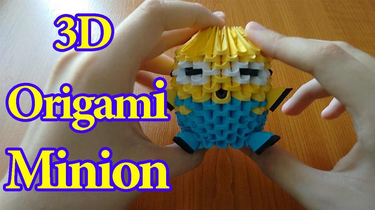 Tutorial Origami 3D | Minion ( cu 2 ochi ) - YouTube