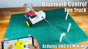 How to make a DIY Fire truck with Arduino UNO R4 MINIMA board | Arduino UNO R4 MINIMA projects