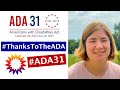 ADA 31st Anniversary: #ThanksToTheADA #ADA31 | Self-Determination | WI BPDD
