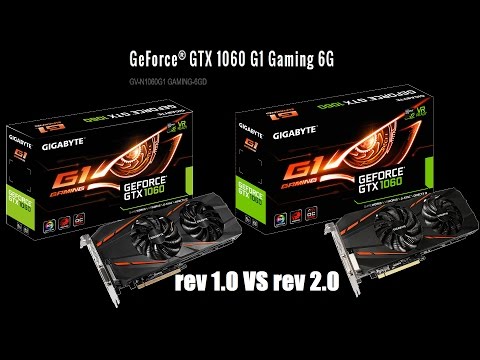 Gigabyte GeForce GTX 1060 G1 Gaming 6G rev 1.0 vs 2.0 [Review][IT]