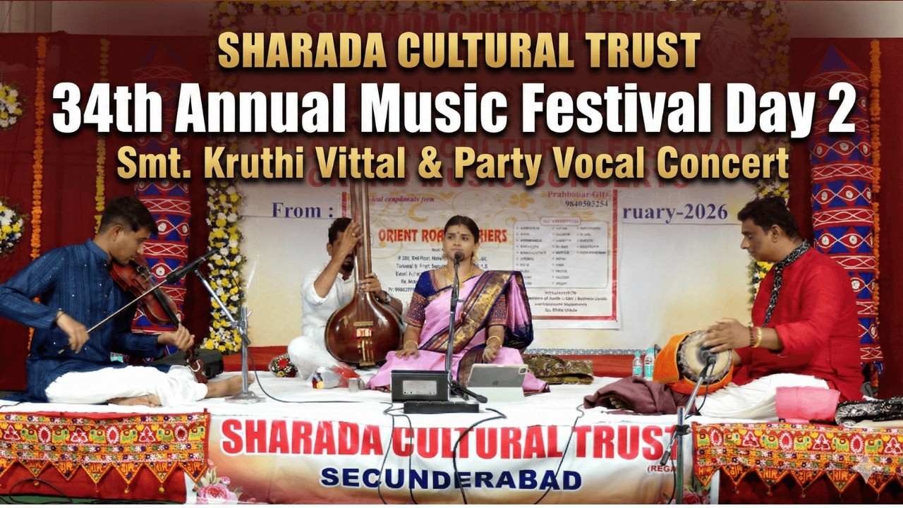 Full concert by Smt Kruthi Vittal  and Party at Sharada Cultural Trust Annual Festival,2026