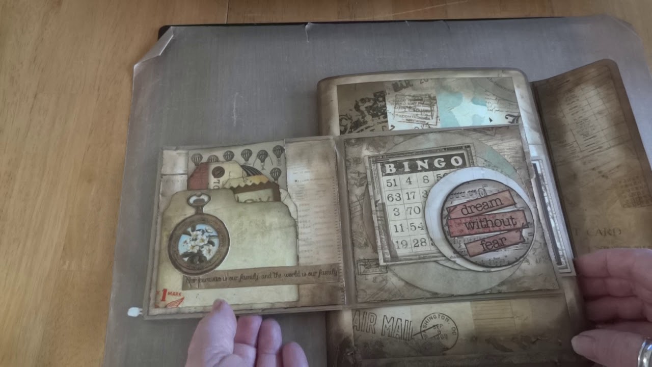 vintage wedding dresses Travel Folio - Craft Project Share! #TimHoltz #junkjournals