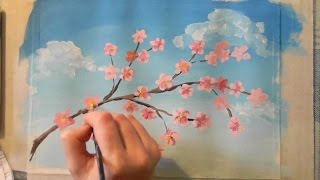 Как нарисовать веточку с цветами Как нарисовать веточку с цветами