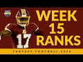 Week 15 Ranks And Fantasy Football Film Review Miles Sanders, Diontae Johnson, Tyler Lockett & More!